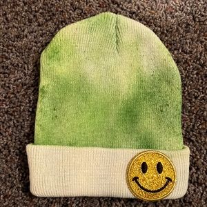 Kids Green Tie Dye Beanie